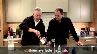 aerolatte  milk frother makes three layer caffè latte macchiato [upl. by Wrench]