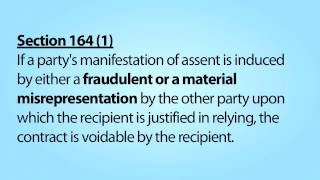 23 Contracts Misrepresentation [upl. by Neom]