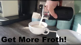 How to Get More Froth from Your Nespresso Coffee Aeroccino  Nespresso tips and help [upl. by Claudia]