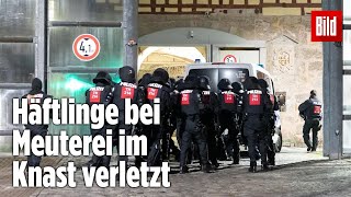 Gefängnismeuterei Polizei stürmt Knast in Thüringen  JVA Untermaßfeld [upl. by Ephram]